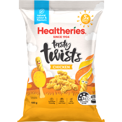 Healtheries Tasty Twist Chicken Multi Pack Snack Foods 100g