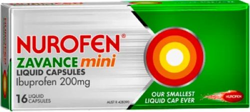 Nurofen Mini Liquid Capsules Pain Relief 16pk