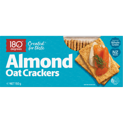 180 Degrees Almond Oat Crackers 150g
