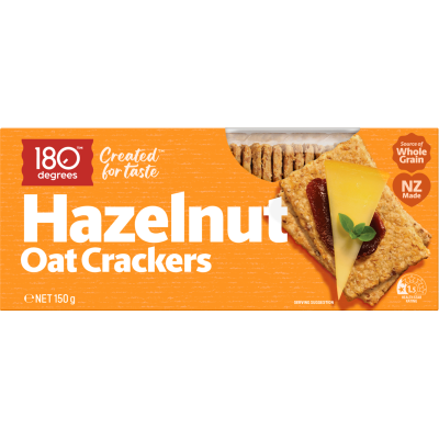 180 Degrees Hazelnut Oat Crackers 150g