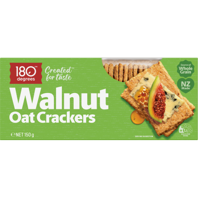 180 Degrees Walnut Oat Crackers 150g
