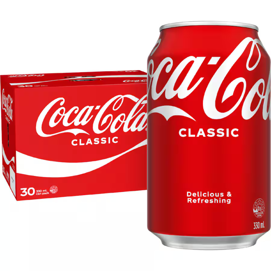 Coca-Cola Soft Drink 330ml Cans – 30 Pack