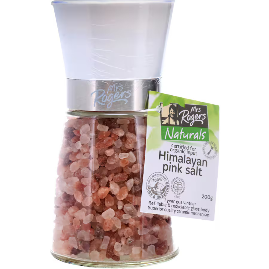 Mrs Rogers Himalayan Pink Salt Medium Grinder 200g