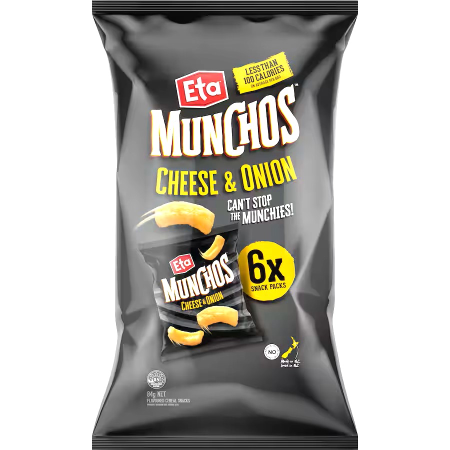 Griffin's Munchos Cheese & Onion Cereal Snacks 6 x 14g