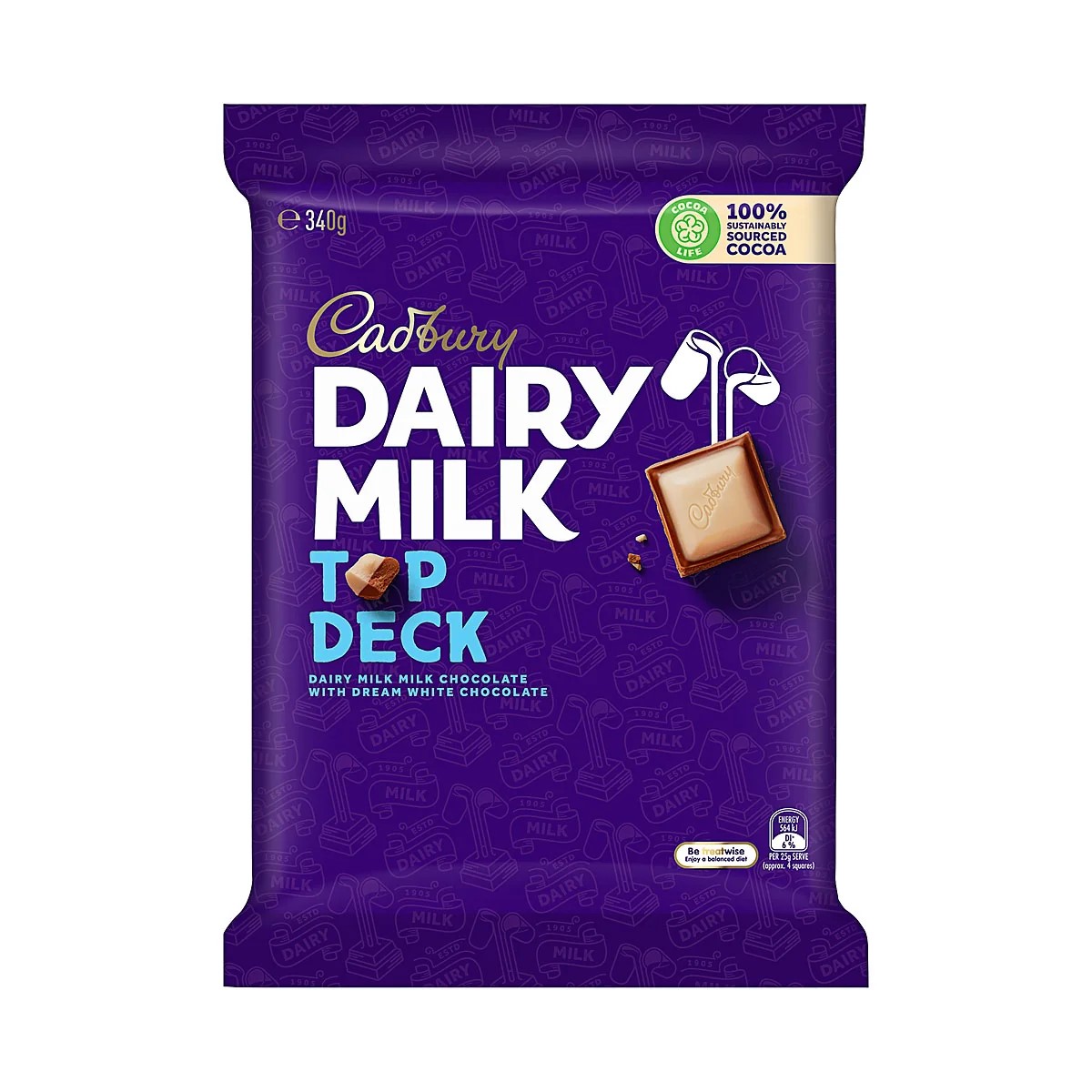 Chocolate Block Cadbury Top Deck 340g
