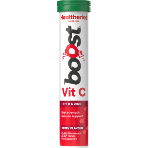 Healtheries Boost Vit C Berry Flavour Effervescent Tablets 20pk
