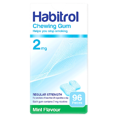 Habitrol Mint Flavoured Sugar Free Chewing Gum 96pk