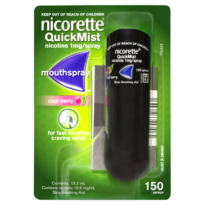 Nicorette Quick Most Cool Berry Nicotine 1mg Mouthspray 13.2ml