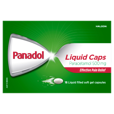 Panadol Paracetamol Liquid Caps 16pk