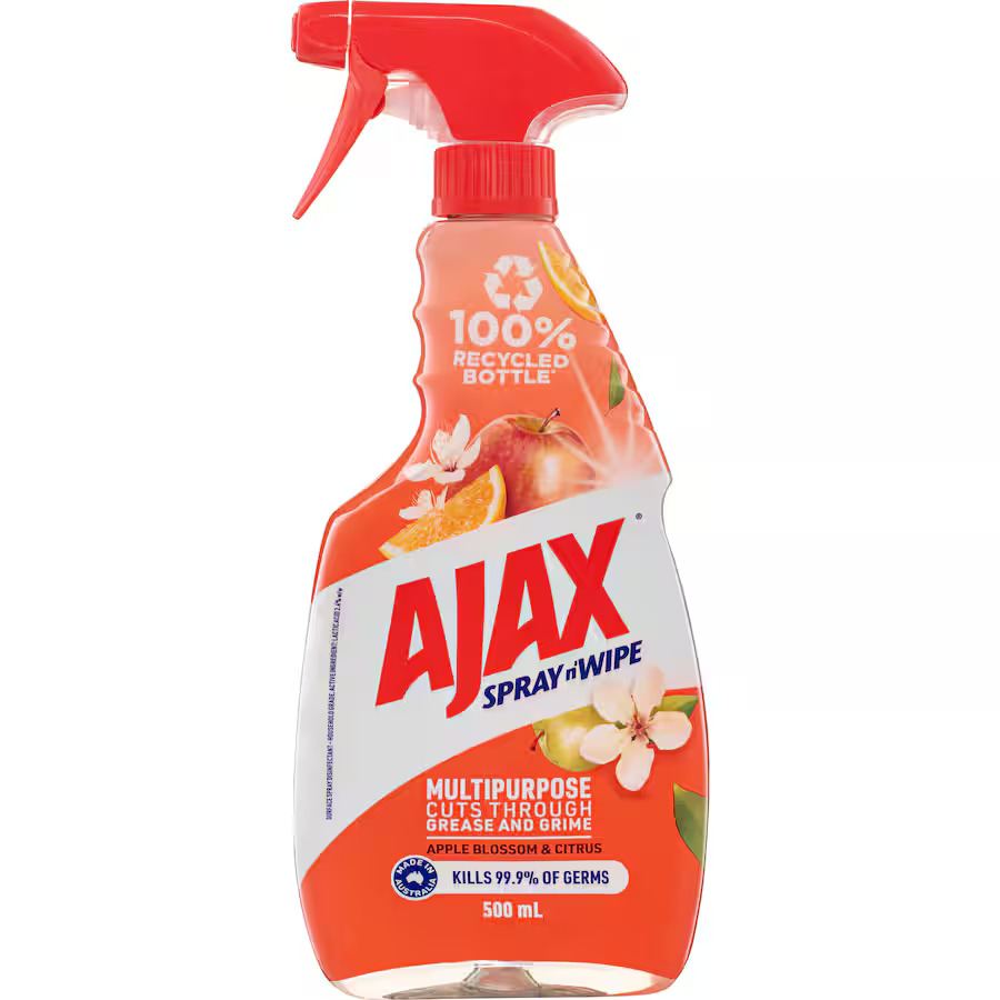 Ajax Spray n' Wipe Apple Blossom & Citrus Antibacterial Disinfectant Cleaner 500ml