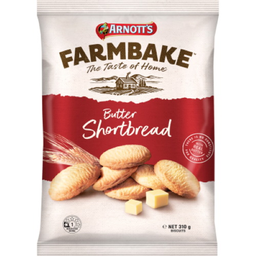 Arnott's Farmbake Butter Shortbread Biscuits 310g