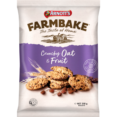 Arnott's Farmbake Crunchy Oat & Fruit Biscuits 310g