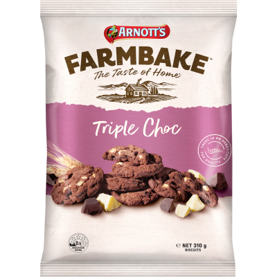 Arnott's Farmbake Triple Choc Biscuits 310g