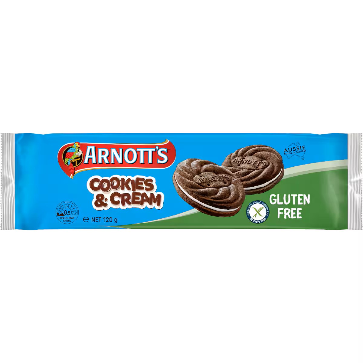 Arnott's Gluten Free Cookies & Cream Biscuits 120g
