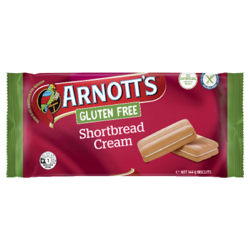 Arnott's Gluten Free Shortbread Cream Biscuits 144g