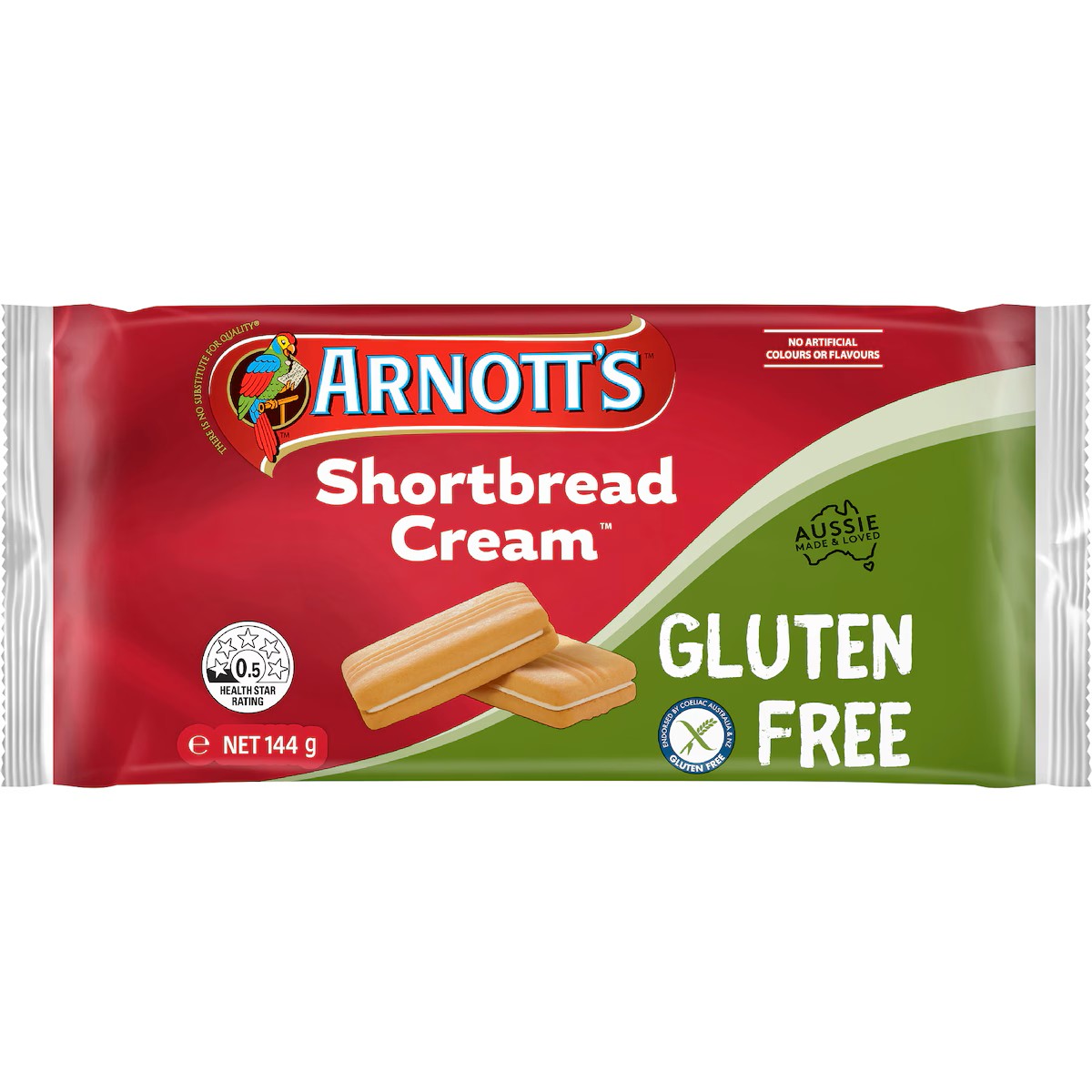 Arnott's Gluten Free Shortbread Cream Biscuits 144g
