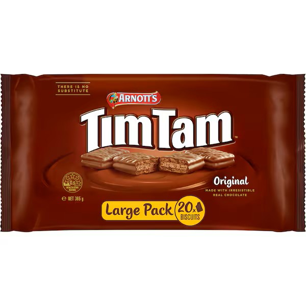 Arnott's Tim Tam Original Large Pack Chocolate Biscuits 365g