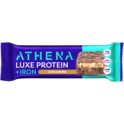 Athena Choc Caramel Luxe Protein Protein + Iron Bar 55g