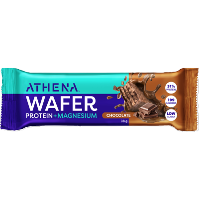 Athena Chocolate Wafer Protein + Magnesium Bar 38g
