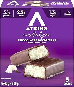 Atkins Endulge Chocolate Coconut Bars 5 x 40g