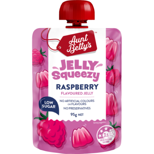 Aunt Betty's Raspberry Flavoured Jelly Squeezy 95g