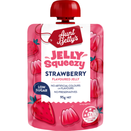 Aunt Betty's Strawberry Flavoured Jelly Squeezy 95g
