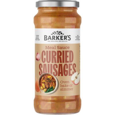 Barker's Curried Sausages Meal Sauce 500g