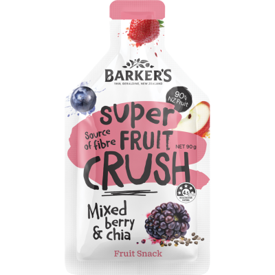 Barker's Mixed Berry & Chia Super Fruit Crush 90g