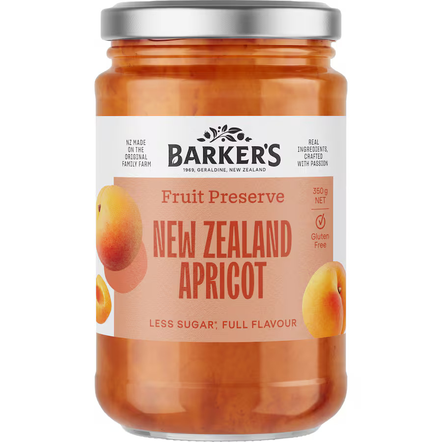 Barker's New Zealand Apricot Fruit Preserve 350g