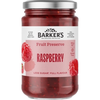 Barker's Raspberry Fruit Preserve 350g