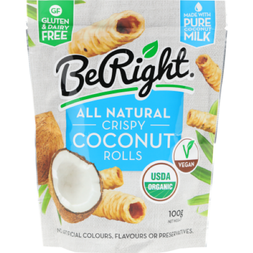 Be Right All Natural Crispy Coconut Rolls 100g