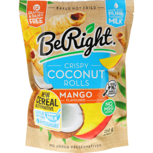 Be Right Mango Crispy Coconut Rolls 250g