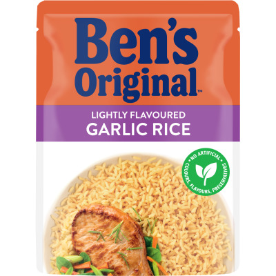 Ben's Original Lightly Flavoured Garlic Rice Microwave Pouch 250g