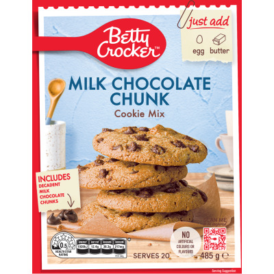 Betty Crocker Milk Chocolate Chunk Cookie Mix 485g