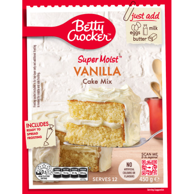 Betty Crocker Super Moist Vanilla Cake Mix 450g