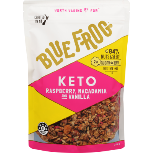 Blue Frog Raspberry Macadamia & Vanilla Keto Cereal 350g