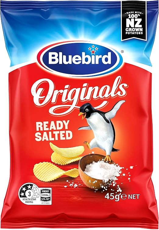 Bluebird Original Ready Salted Potato Chips Multipack 6 x 18g