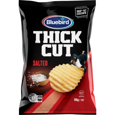 Bluebird Thick Cut Salted Potato Chips 150g