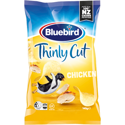 Bluebird Thinly Cut Chicken Potato Chips 140g