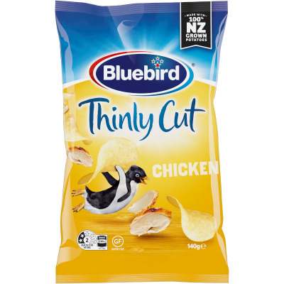 Bluebird Thinly Cut Chicken Potato Chips 140g