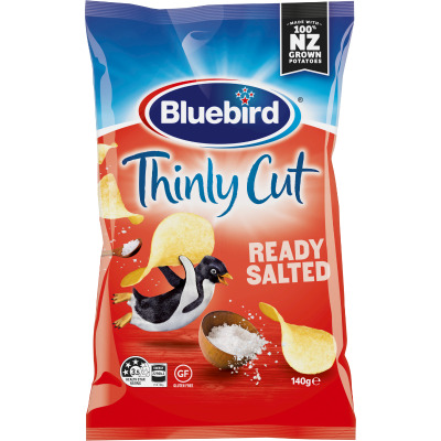 Bluebird Thinly Cut Ready Salted Potato Chips 140g