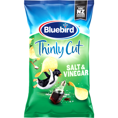 Bluebird Thinly Cut Salt & Vinegar Potato Chips 140g