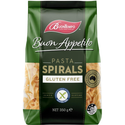 Buontempo Gluten Free Spirals Pasta 350g