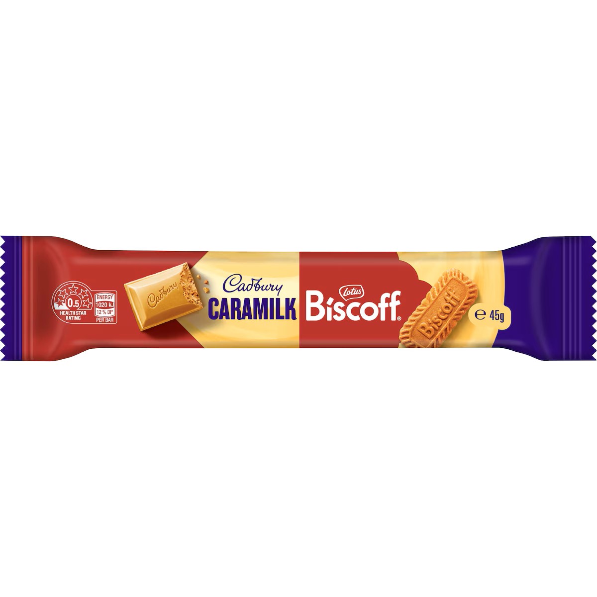 Cadbury Biscoff Caramilk Chocolate Bar 45g