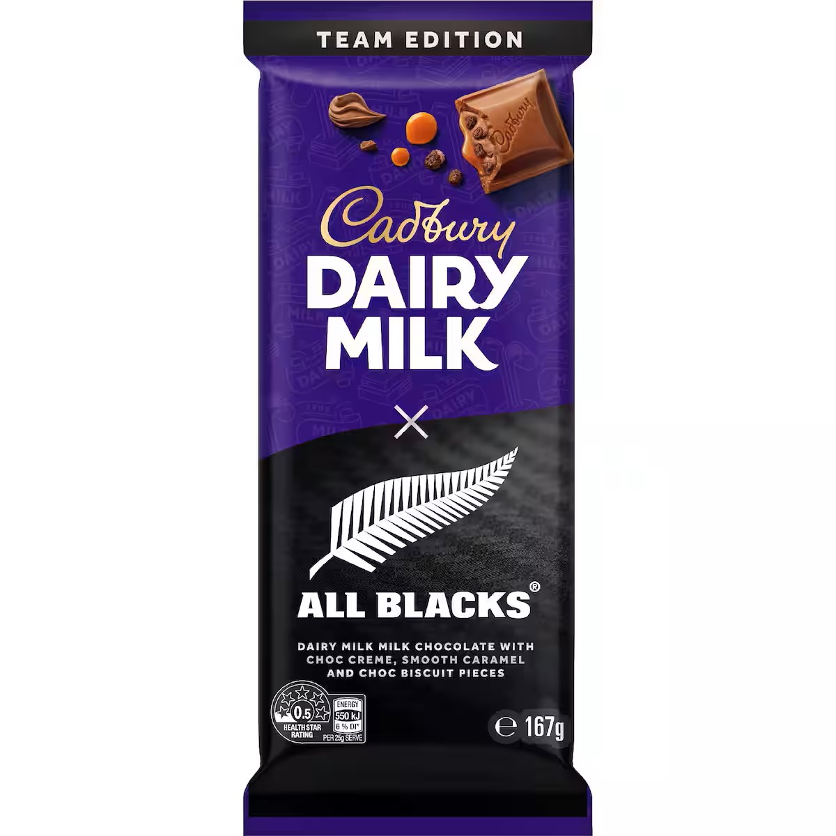 Chocolate Block Cadbury Dairy Milk All Blacks  167g
