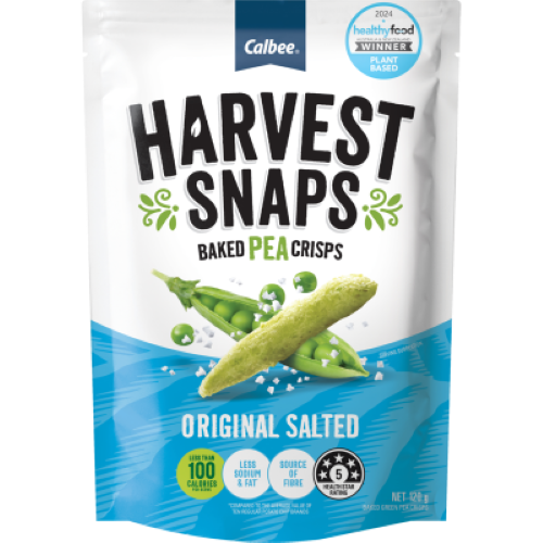 Calbee Harvest Snaps Original Salted Baked Pea Crisps 120g