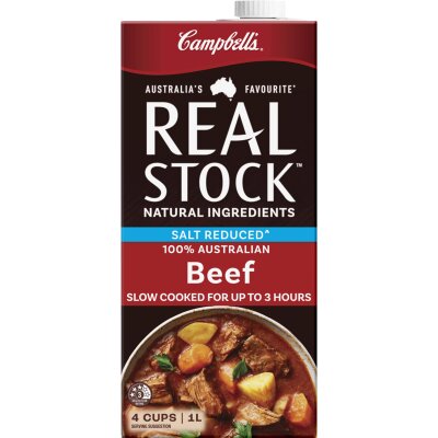 Campbell's Real Stock Salt Reduced Beef Stock Liquid 1l