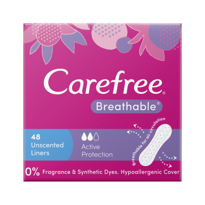 Carefree Breathable Unscented Liners 48pk