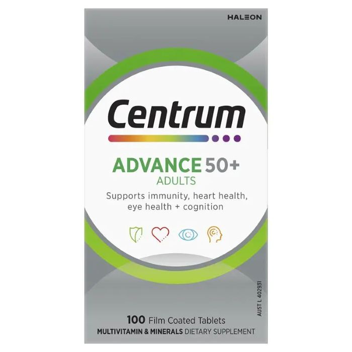 Centrum Advance 50+ Adults Film Coated Tablets 100pk