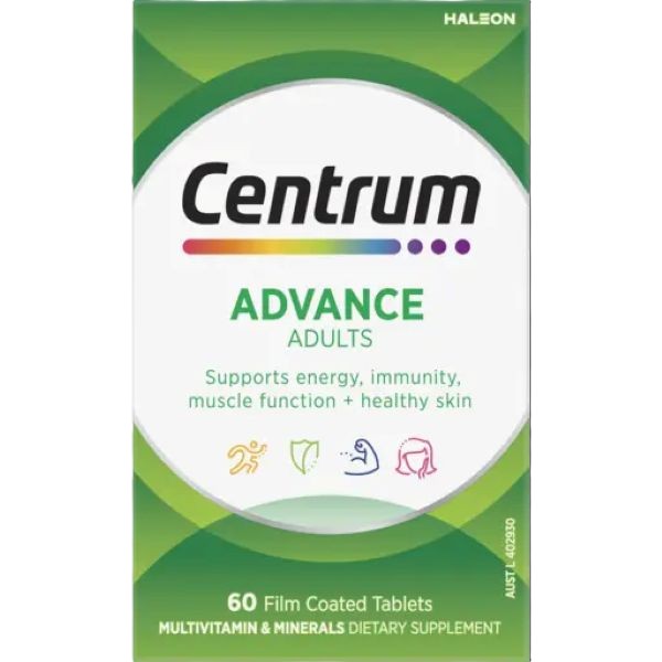 Centrum Advance 50+ Adults Film Coated Tablets 60pk